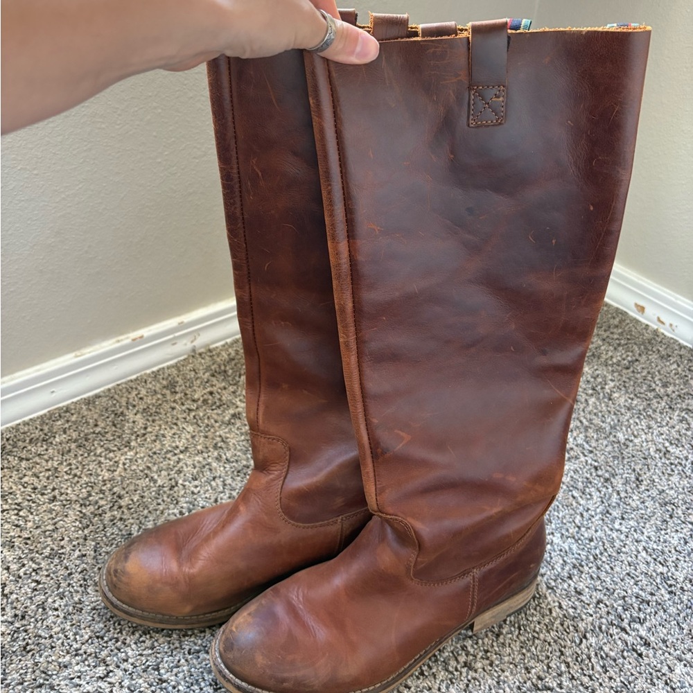 Women’s Brown Leather Riding Boots